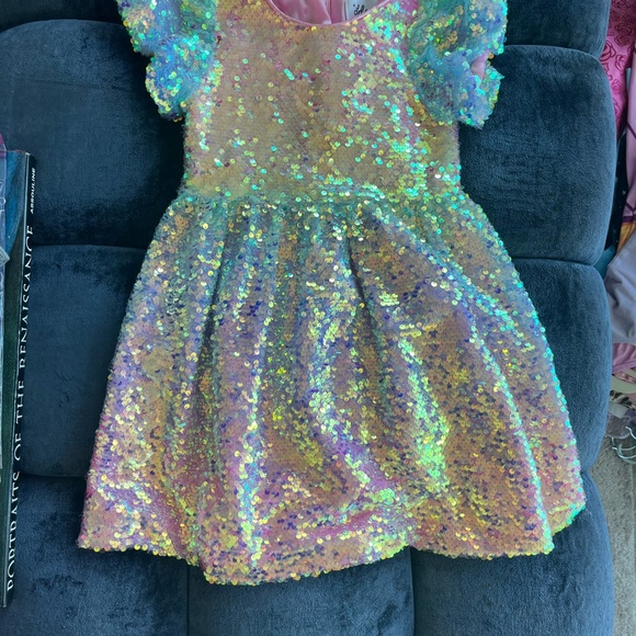 Lola and the Boys Sequin Ombre Pastel Dress Sz 4 Taylor swift party sparkle $68 - Picture 6 of 8